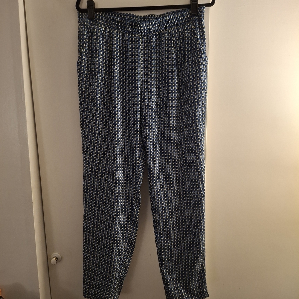 Zac & Rachel Women's Blue, Green, And White Geometric Pants
